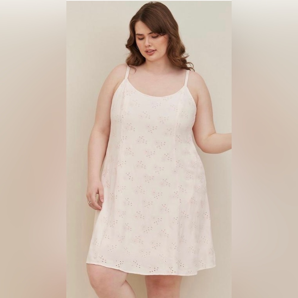 Torrid Baby Pink Eyelet Dress